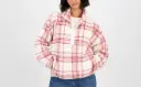 A-Person-Wearing-Planet-Heart-Juniors-Printed-Quarter-Zip-Sherpa-Jacket.webp