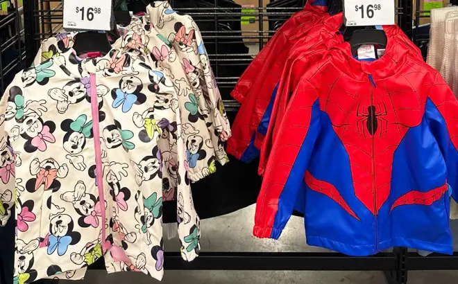 Minnie-Mouse-and-Spiderman-Kids-Rain-Jackets.webp
