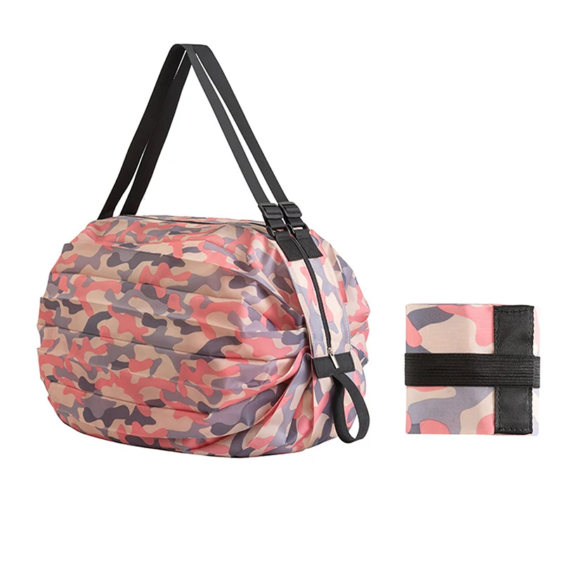 Foldable Camouflage Storage Bag – Large Capacity Travel Tote with Handle for Shopping & Packing