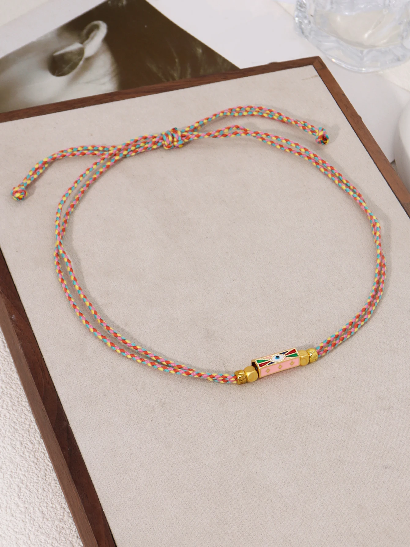 Tribal Braided Rope Necklace with Letter Charms – Handmade Women’s Pendant Jewelry for Party & Boho Fashion 