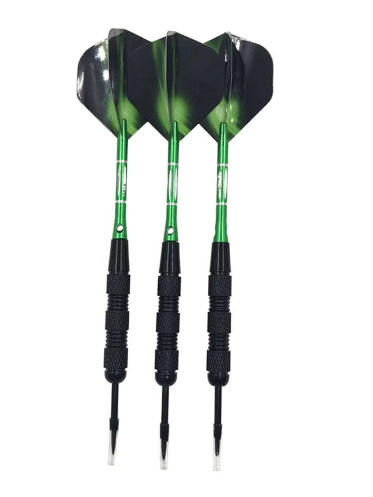 Professional Steel Tip Darts Set – 3pcs 20g High-Quality Darts with Green Shafts & Flights for Indoor Game Room Play 