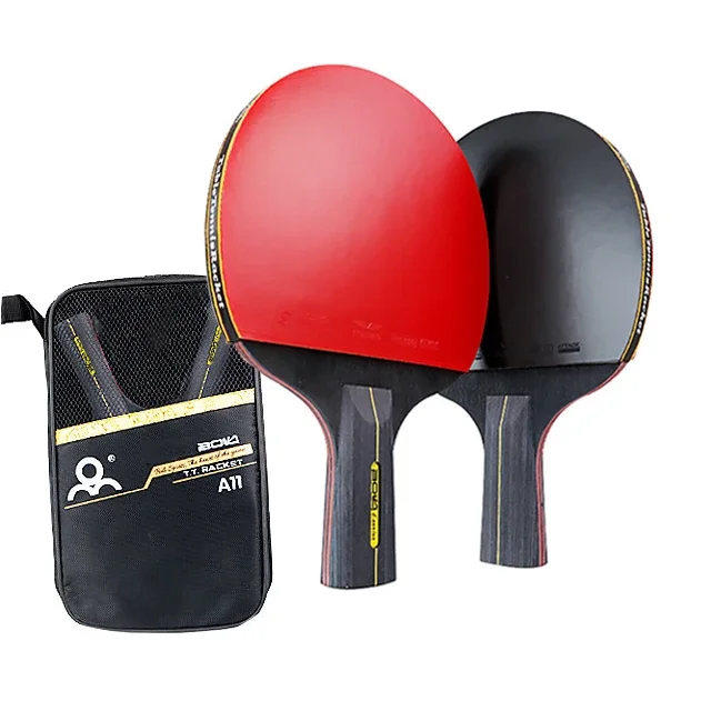 Professional Table Tennis Paddle Set 2PCS – High-Quality Ping Pong Rackets with Bag 