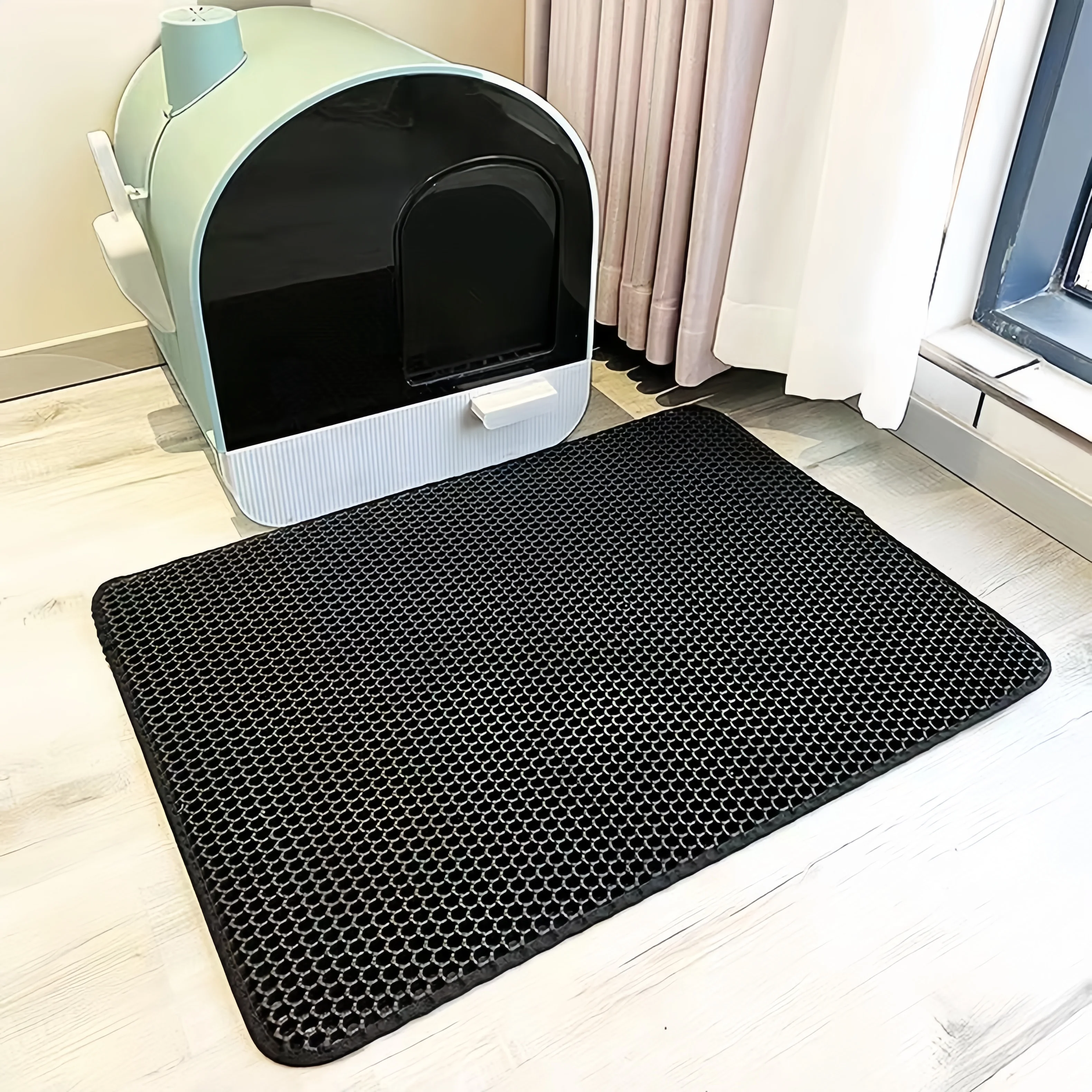 Large Waterproof EVA Cat Litter Mat – Double Layer Pet Toilet Mat for Cats 