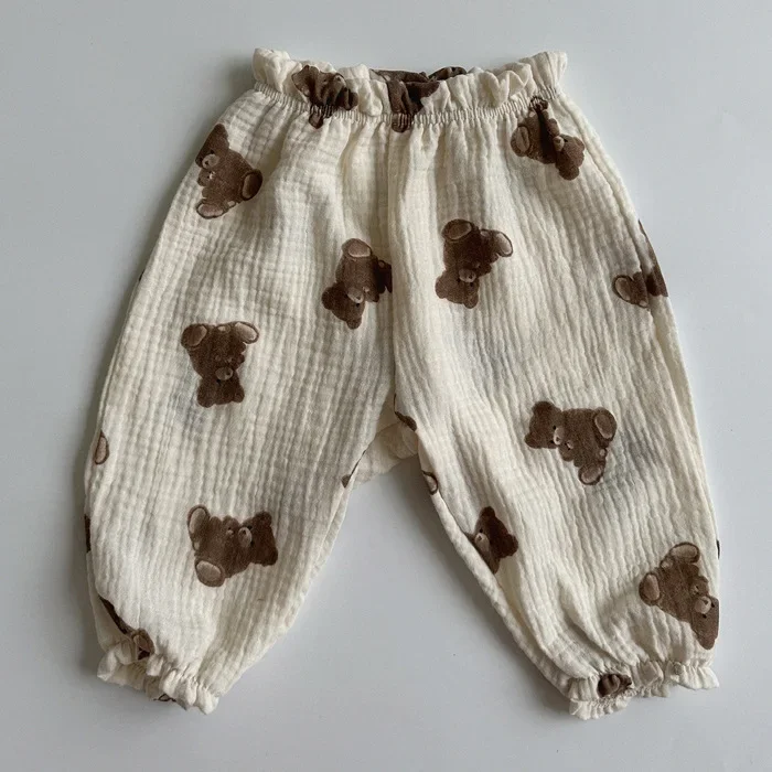 Organic Cotton Baby Pants – Soft Muslin Toddler Pants with Cute Prints for All Seasons 