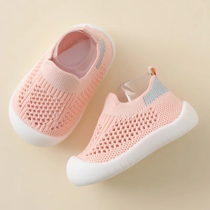 Toddler Knitted Sneakers – Breathable Slip-On Soft Non-Slip Shoes for Boys & Girls Spring Summer 