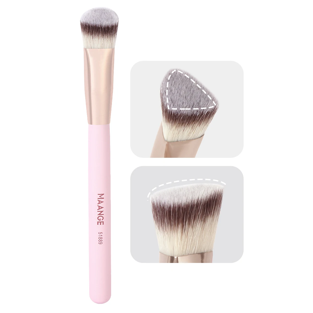 MAANGE Triangle Under Eye Concealer Brush – Foundation & Blending Makeup Brush for Liquid & Cream 