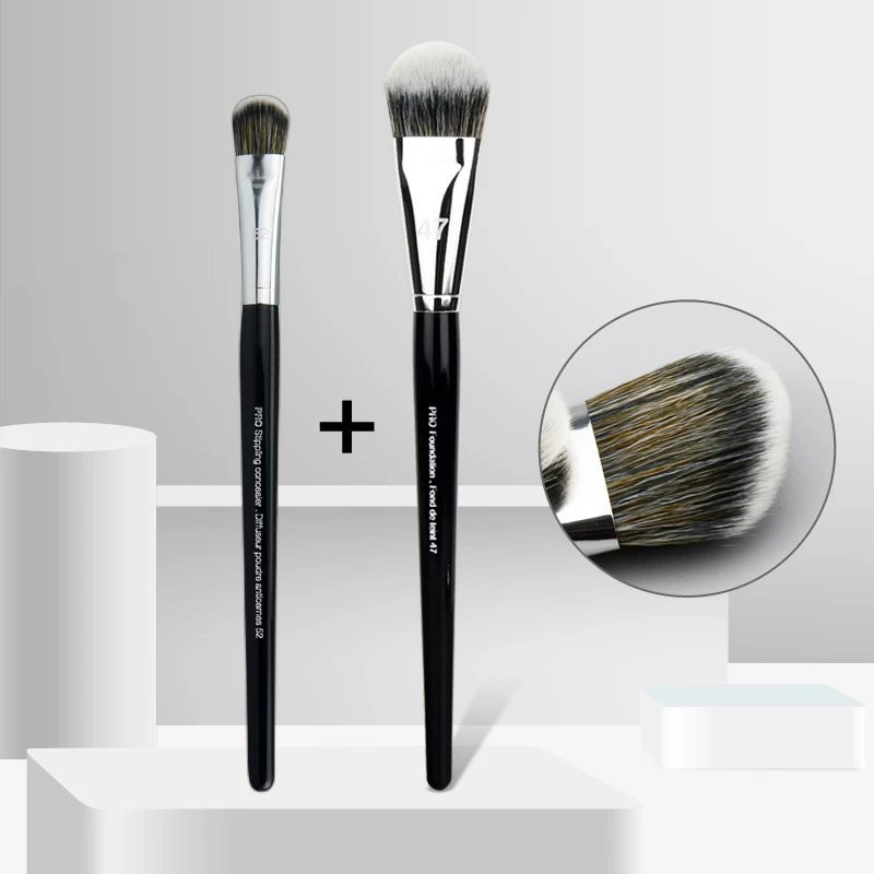 LOYBJ Professional 47 Broom Head Foundation Brush – Liquid, Shadow & Concealer Makeup Tool for Flawless Face Base 
