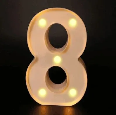 LED Number & Alphabet Lamp – Decorative Luminous Lights for Parties, Weddings & Home Décor