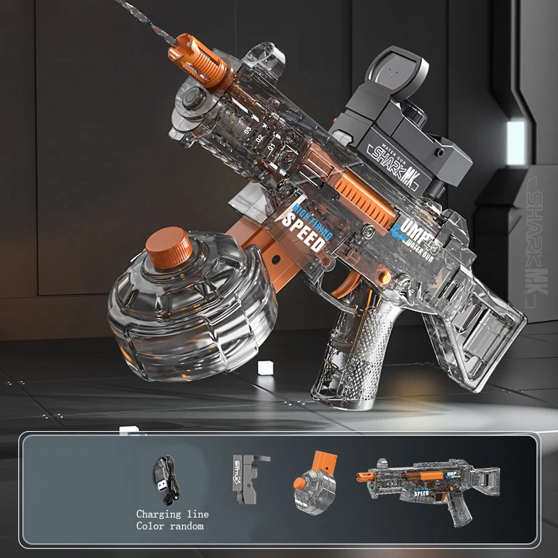 Water Guns Electric For Adults Powerful Squirt Automatic Water Suction Water Blasters Summer Outdoor Beach Toy For Kids Gift