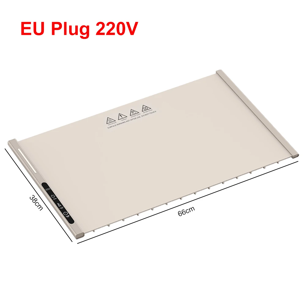 Foldable Electric Food Warmer Plate – Portable Heating Tray with 8 Temperature Settings