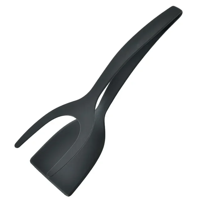 2-in-1 Silicone Grip Shovel Tongs – Flip, Clamp & Cook with Ease