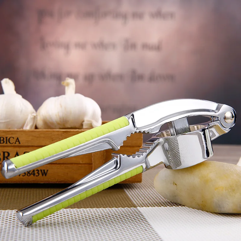 Zinc Alloy Garlic Presser Ginger Crusher Handheld Device Metal Mincer Squeezer Chopper Vegetables Masher Practical Kitchen Tools
