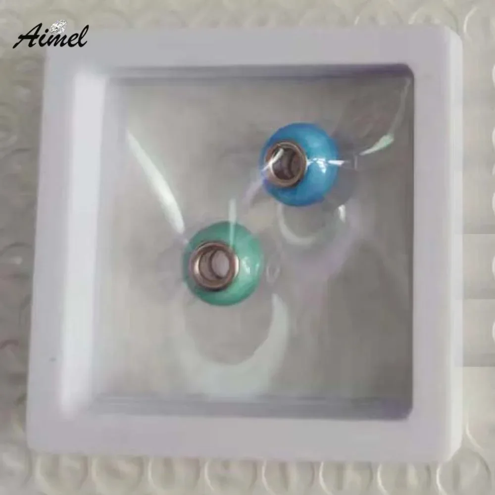 PE Floating  Beads Jewelry Storage Box Square Diamond Gem Organizer Ring Coin Badge Display Showcase Necklace Stand