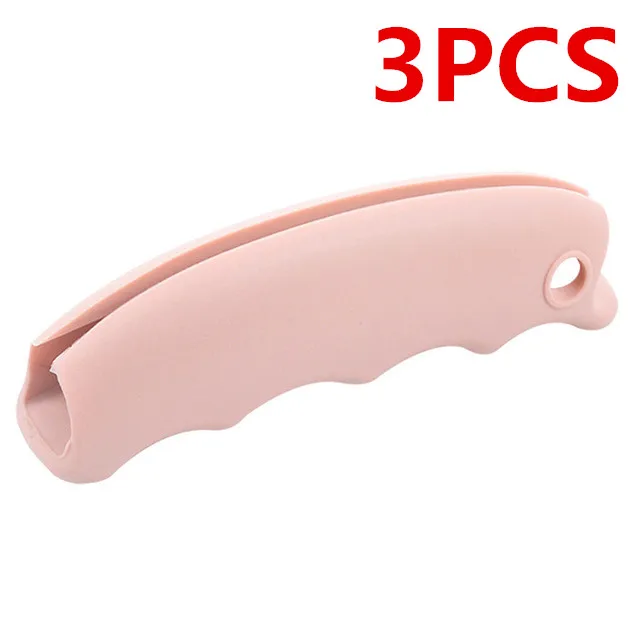 3PCS Comfortable Portable Silicone Mention Dish For Shopping Bag to Protect Hands Trip Grocery Bag Holder Clips Handle Carrier