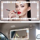 Car Sun Visor Vanity Mirror Cosmetic Mirror Rechargeable Makeup Mirror with 3 Light Modes 60 Leds Dimmable Clip-on Rear Wireless