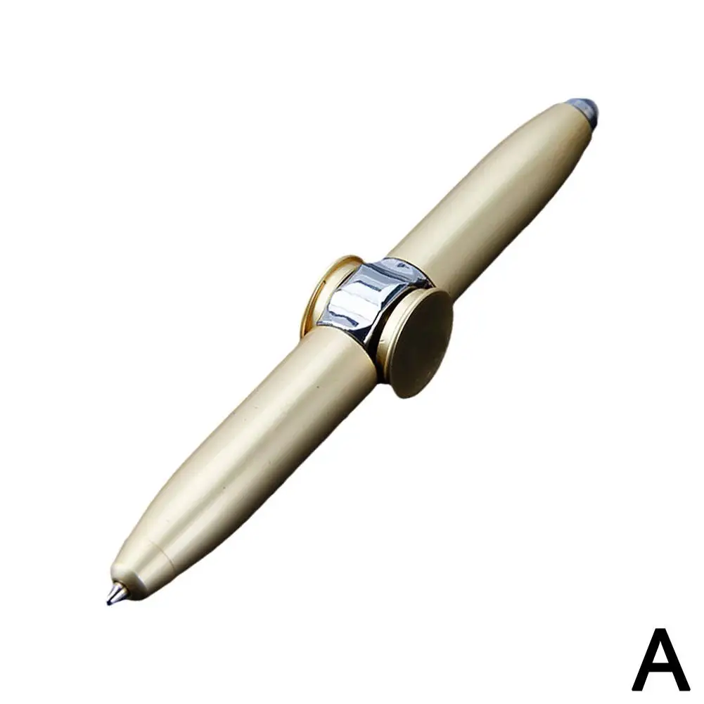 LED Pen Ball Pen Fidget Spinner Pressure Student Gift Ballpoint Spin Pen Twirling LED Rotating Pen Stationery Fidget Pen