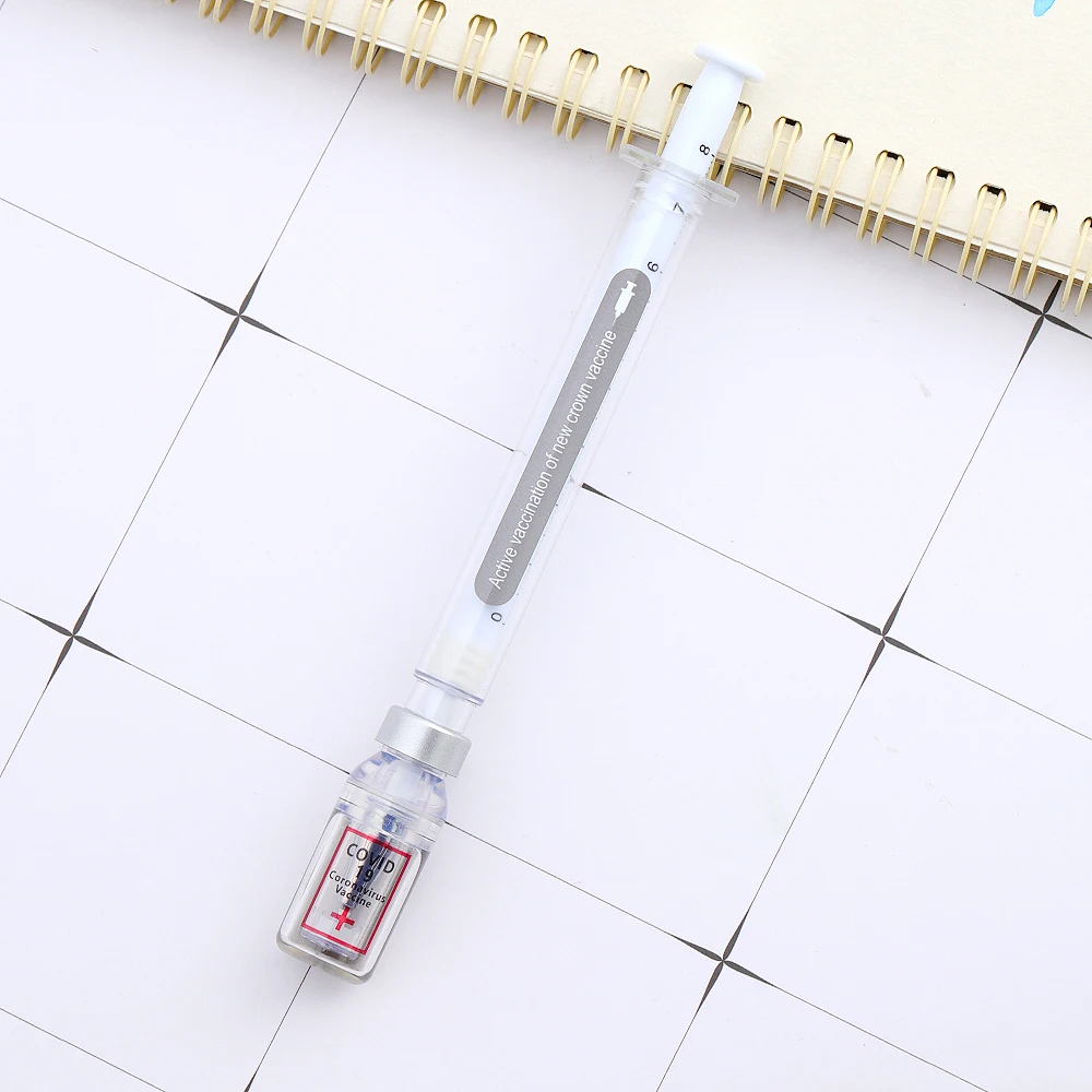Ellen Brook 1 Piece Creative Novelty Syringe Shape Cute Stationery 0.5 Mm School Office Supplies Gel Pen