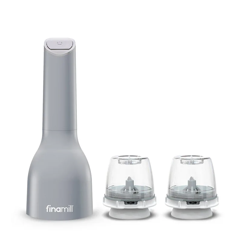 Finamill Electric Pepper Grinder Household One-handed Automatic Sea Salt Pepper Sesame Seasoning Grinding Bottle