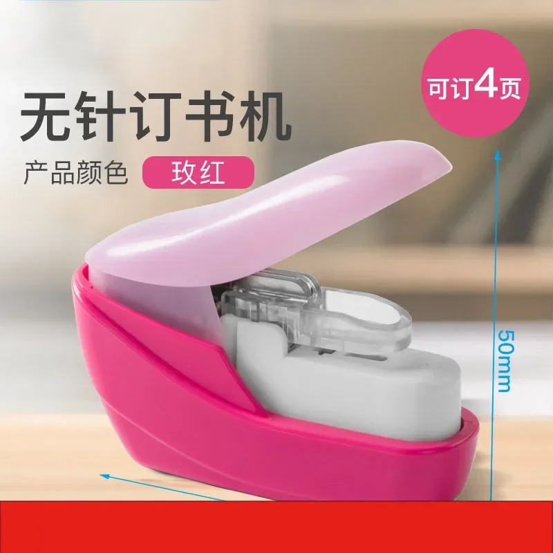 No Nails No Staples Stapling Machine Mini Cute Book Stapleless Stapler Paper Stapling Stapler Without Staple Stapler Free