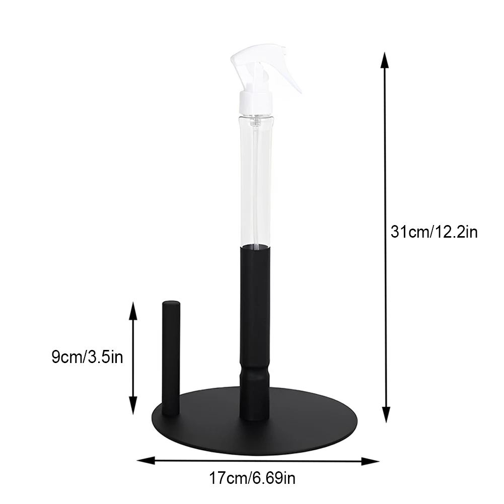 Kitchen Paper Towel Holder with Spray Bottle Stainless Steel Countertop Kitchen Roll Holder Stand with Non-Slip Base Kitchen