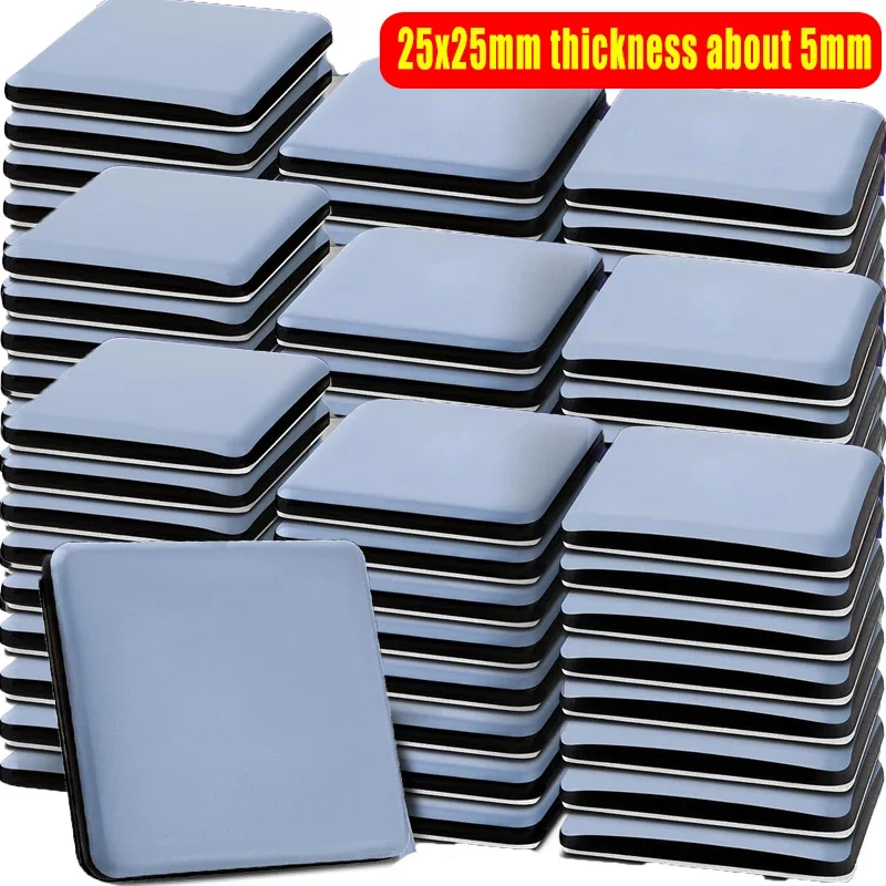 40/4PCS Furniture Slider Pads Self Adhesive Rubber Legs Pad Anti Scratch Floor Protector Chairs Sofa Table Leg Mat Base Sliders