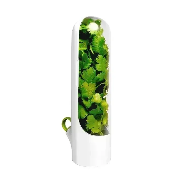 Refrigerator Herb Crisper Saver Pod Container Vegetable Preserving Bottle Keep Herb/Cilantro/Mint/Parsley/Asparagus Fresh Home