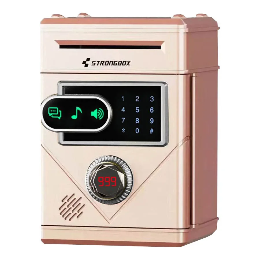Electronic Touch Screen Piggy Bank Safety Password Mini Intelligent Music Counting Money Coin Bank ATM Banks Toys For Kids Gift