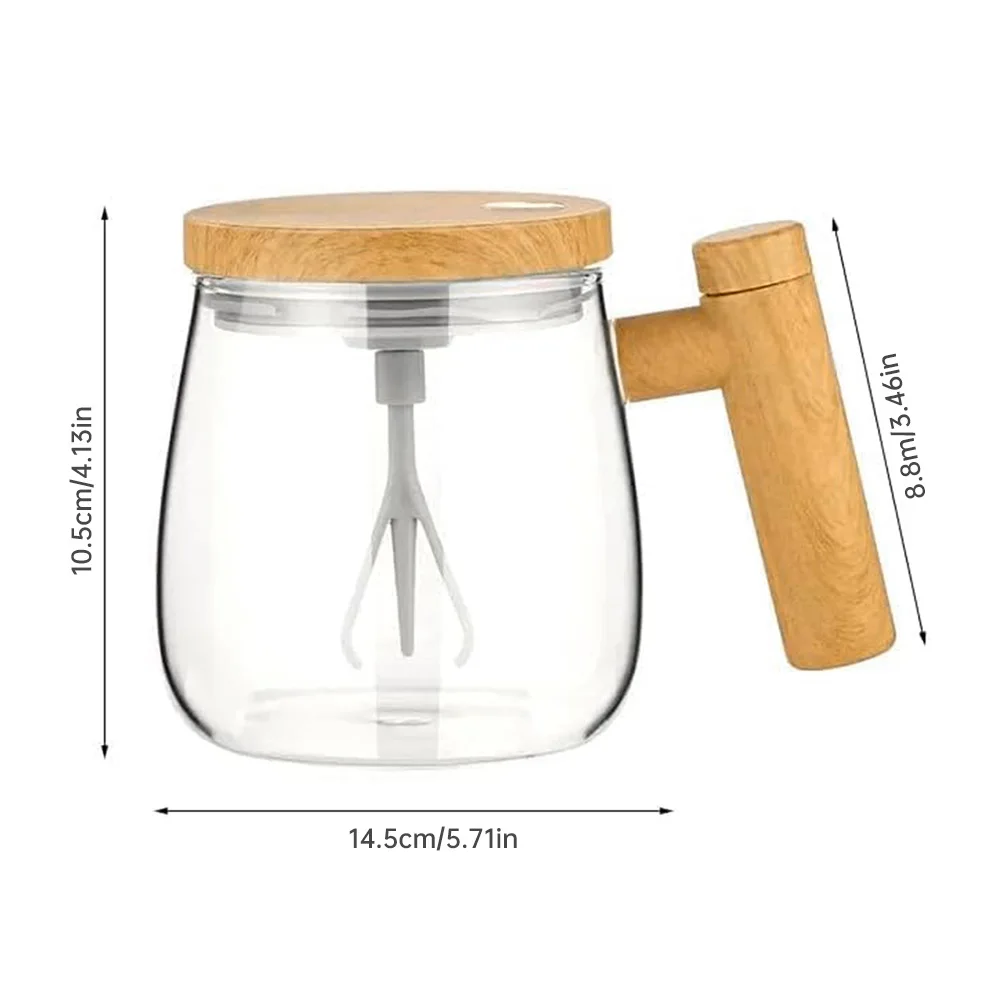 Electric Automatic Mixing Cup 400ml Coffee Stirring Cup Self Mixing Mug Glass Waterproof Electric Mixing Cup Home Supply