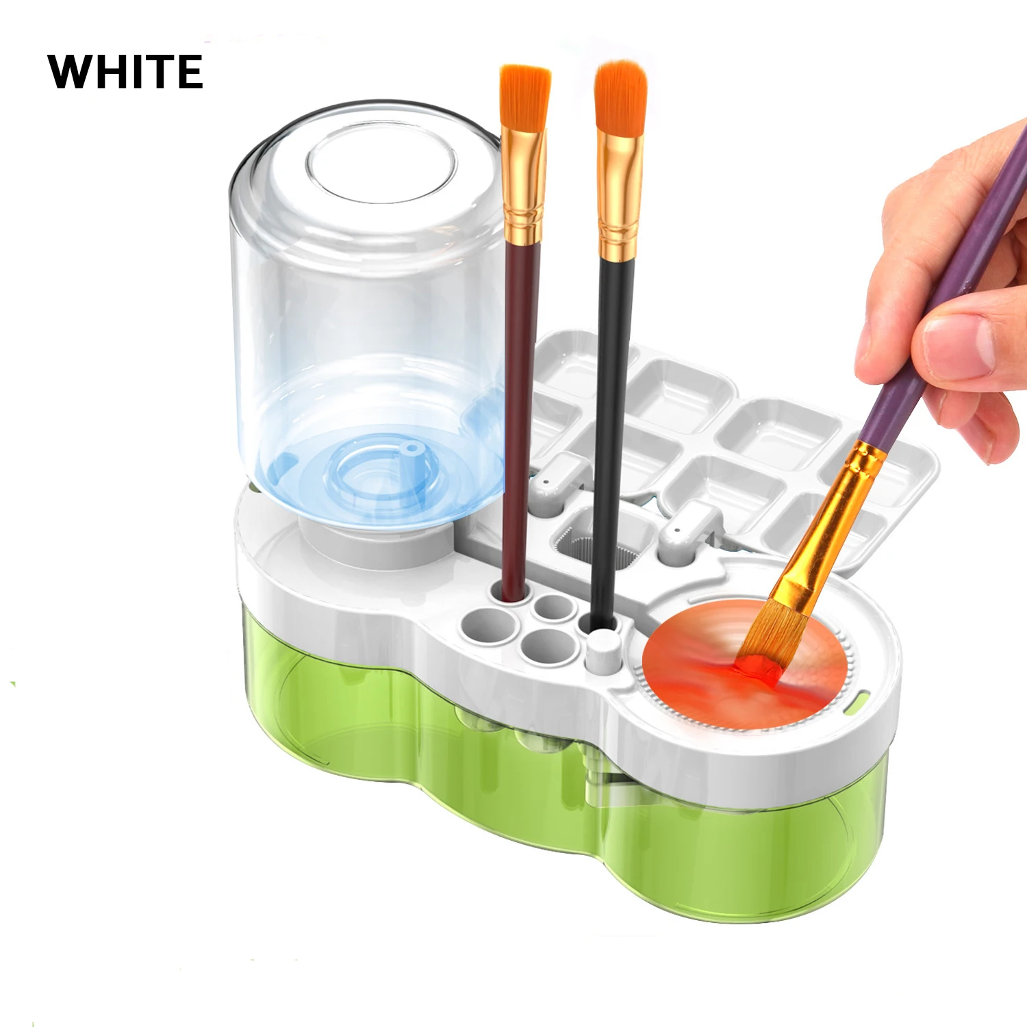 Paint Brush Washer with Drain Button Paint Brush Clean Device Automatic Water Circulation for Acrylic Water Based Painting Brush