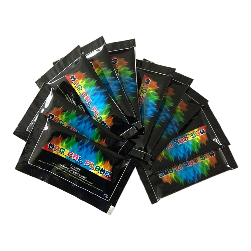 Hot 10Pcs Color Changing Fire Packets,Non-Toxic Powder For Fire Pits, Bonfires, And Fireplaces,Safe And Vibrant Flame Colors