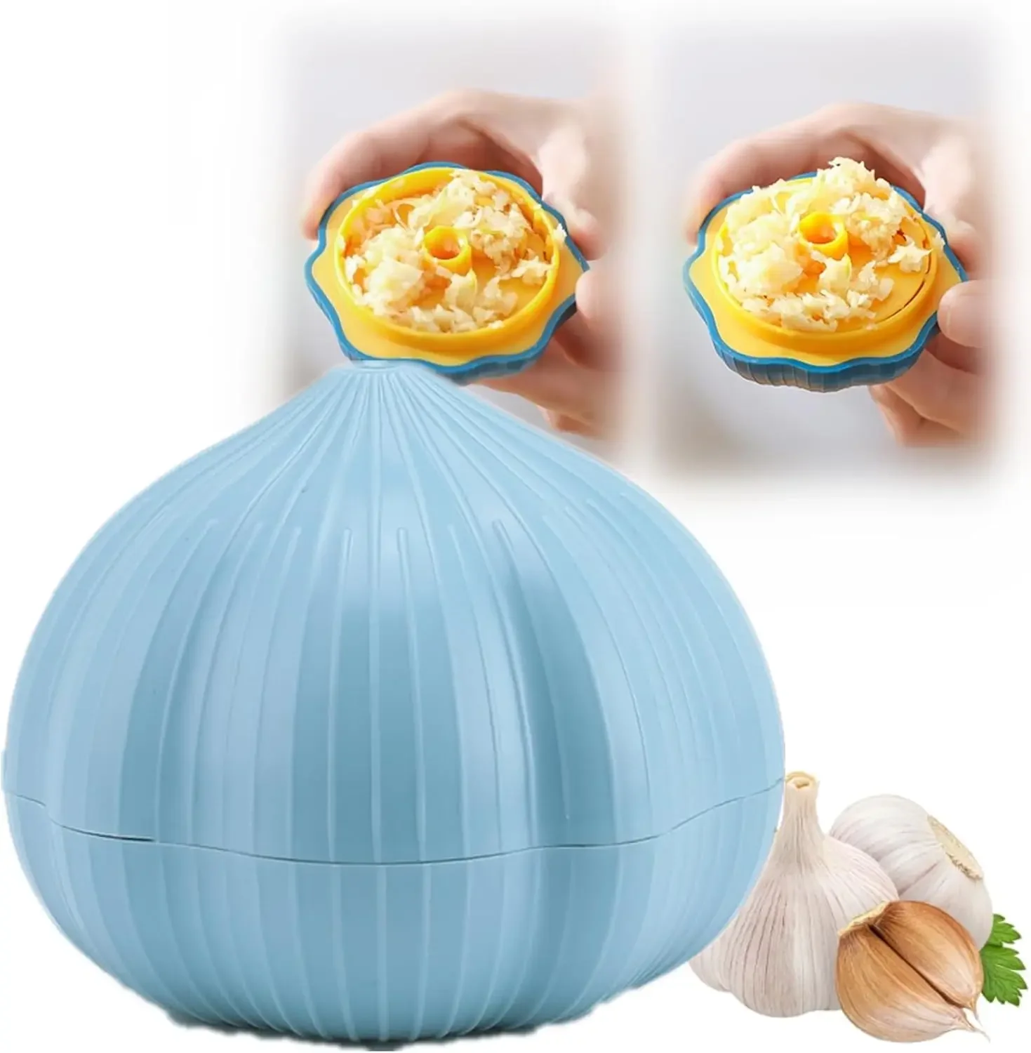 Easy-Twist Garlic Press & Crusher – Manual Garlic Ginger Chopper & Mincer