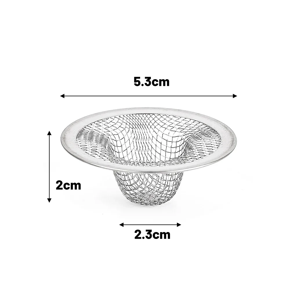 Stainless Steel Sink Drain Filter – Mesh Strainer Basket for Kitchen & Bathroom (1/10 Pack)