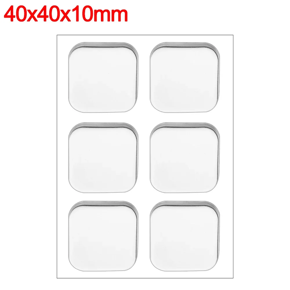 6-Pack Clear Silicone Door Stoppers – Non-Slip Wall Protectors & Handle Bumper Pads