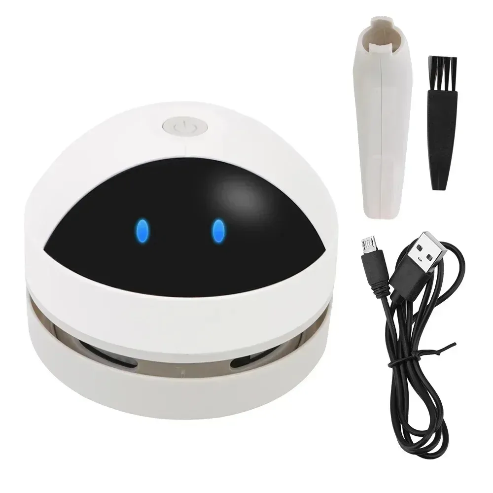 Mini Desktop Vacuum Cleaner – USB Rechargeable Table Dust Vacuum with Detachable Nozzle