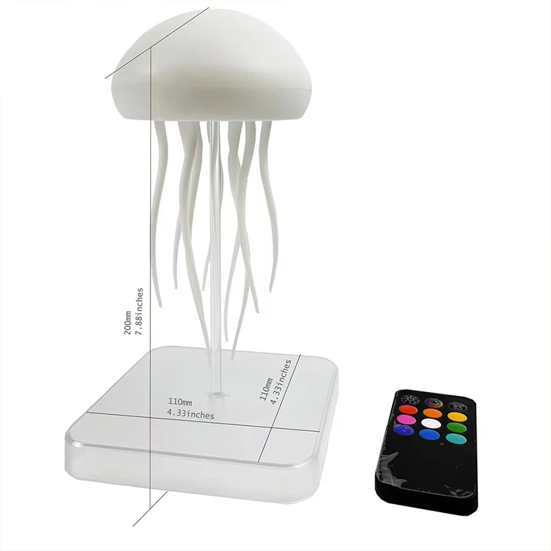 LED Jellyfish Lamp – Color-Gradient Light with Remote Control & Long Battery Life