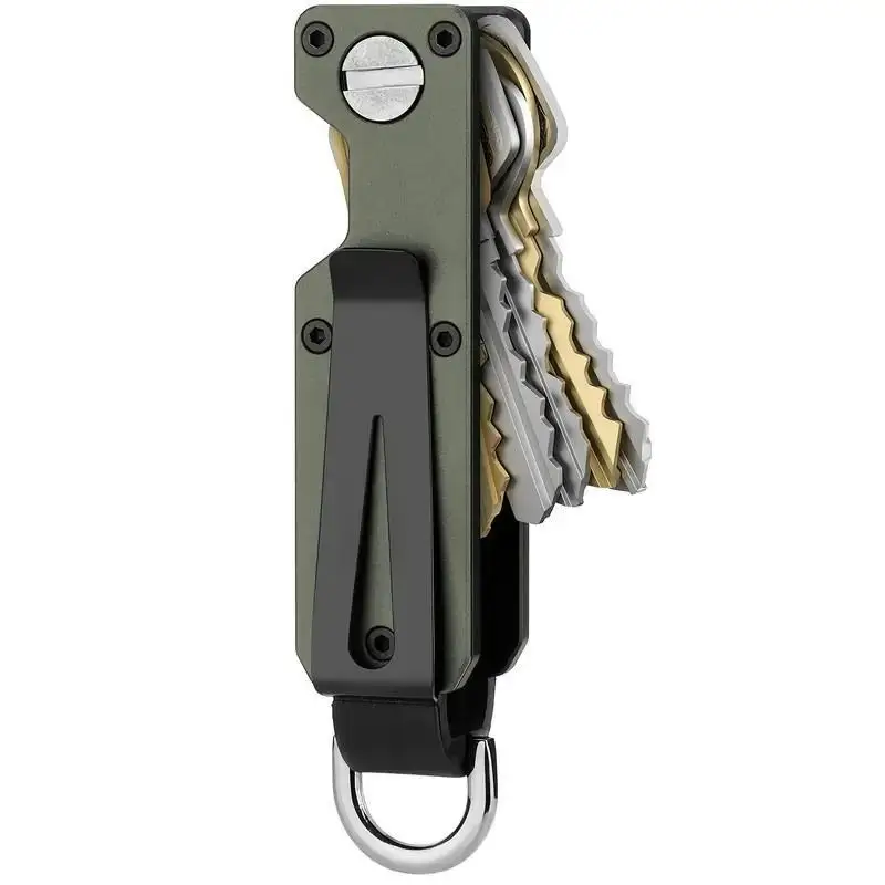 Aluminum Key Organizer – Compact Minimalist Holder for 1–5 Keys