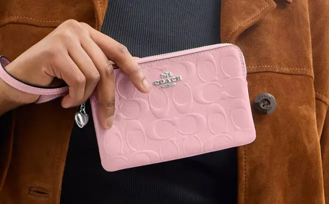 Coach Corner Zip Wristlet