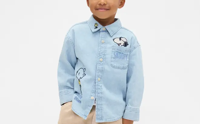 GAP Peanuts Denim Shirt