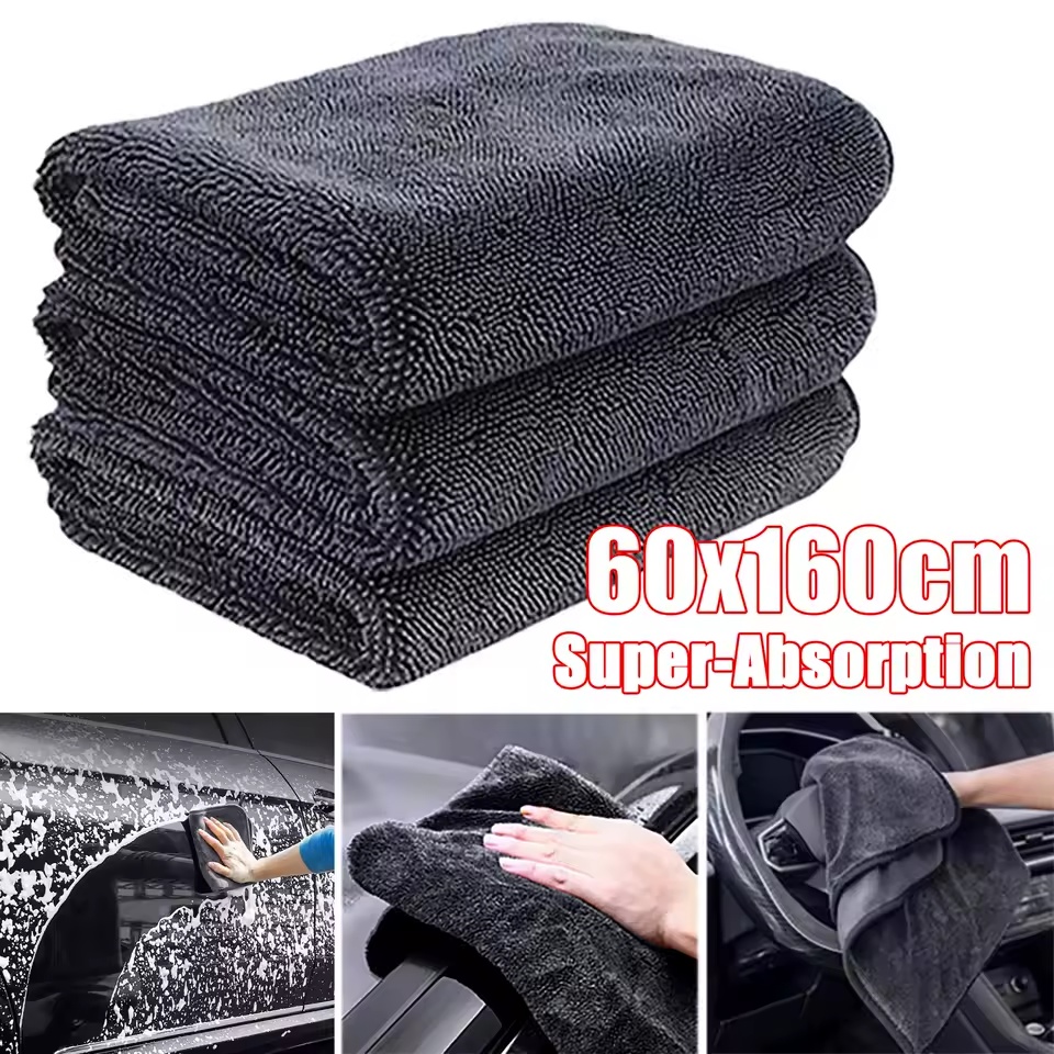 Microfiber Car Wash Towel – Absorbent Auto Cleaning Cloth