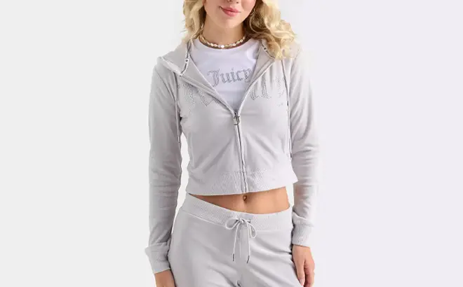 Juicy Couture Women’s Bling Front Hoodie