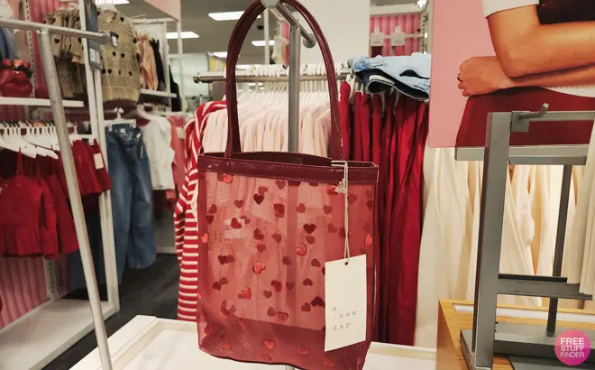 Valentine’s Day Heart Mesh Tote Bag