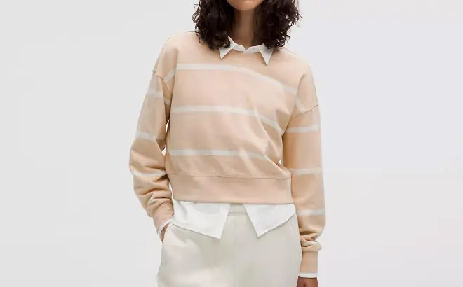 Lululemon Perfectly Oversized Cropped Crew Pullover