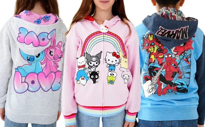 Kids Character Hooded Jackets 
