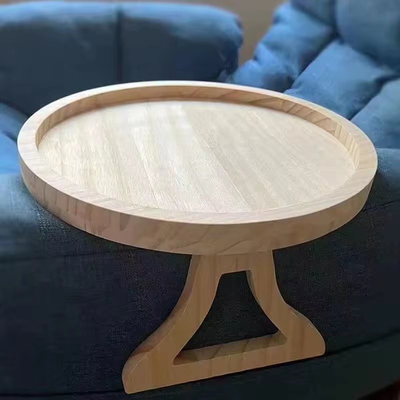 Foldable Wooden Sofa Arm Tray Table 