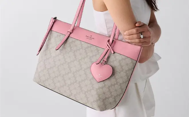 Kate Spade All Day Spade Flower Tote Bag with Charm 