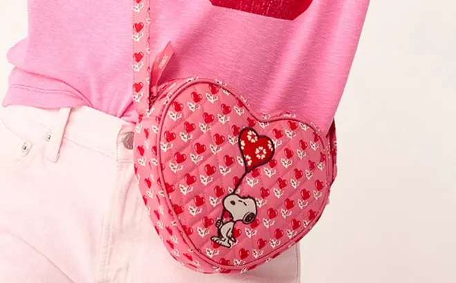 Vera Bradley Peanuts Verona Heart Crossbody Bag 