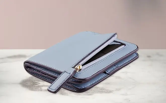 Compact RFID Small Wallet with ID Window 