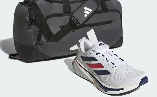 Adidas Running Shoes + Duffel Bag Set 