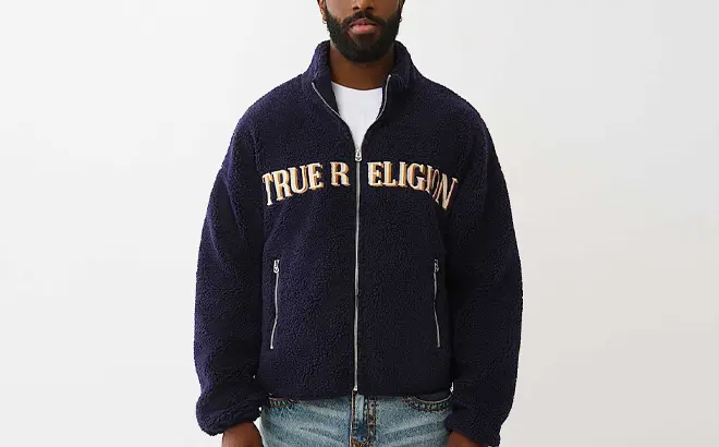 True Religion Sherpa Zip-Up Jacket 