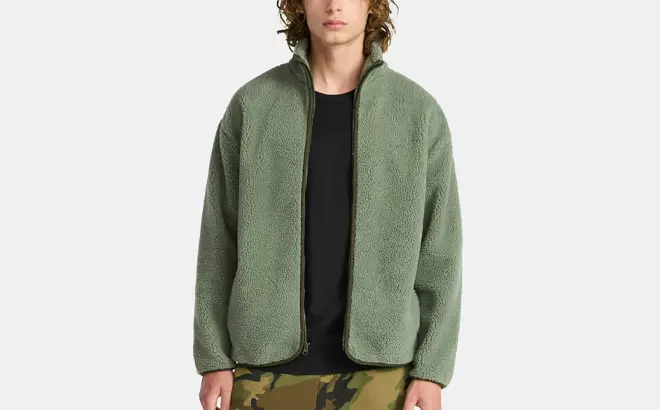 Men’s Faux Shearling Zip Jacket 